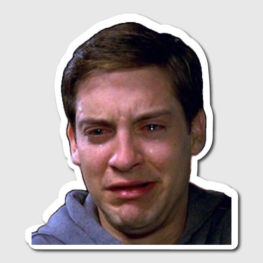 Crying Meme Sticker - sticker
