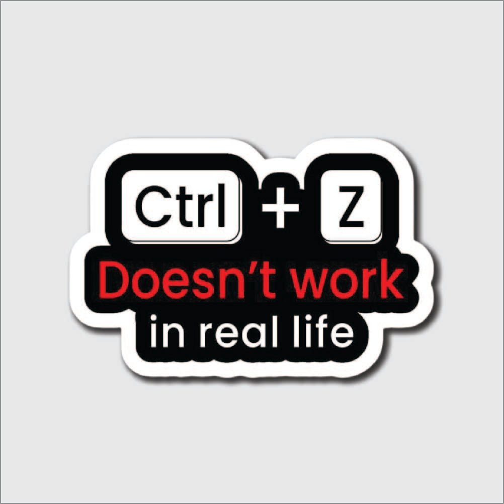 Ctrl+Z Meme Sticker - sticker