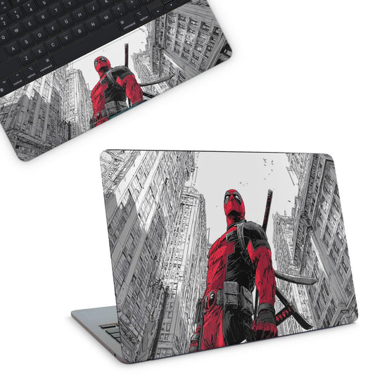 Deadpool Standing Macbook Skin - macbook skins