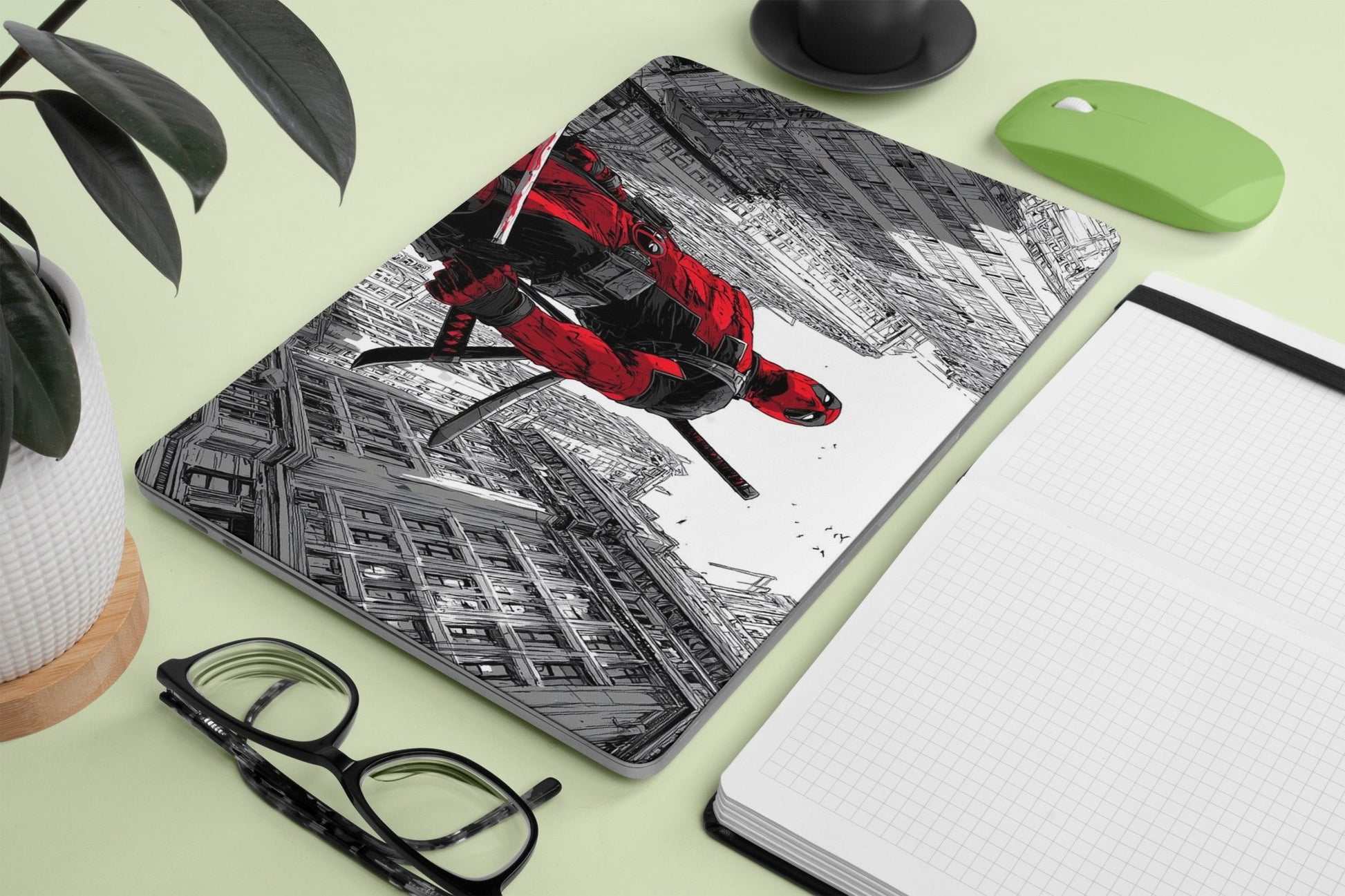 Deadpool Standing Macbook Skin - macbook skins