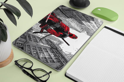 Deadpool Standing Macbook Skin - macbook skins