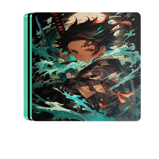 ps4 skin with demon slayer kamado tanjiro design