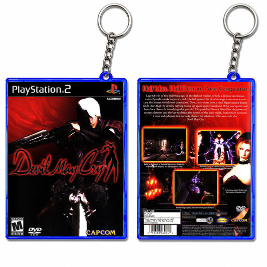 Devil May Cry keychain mini PS2 game case replica