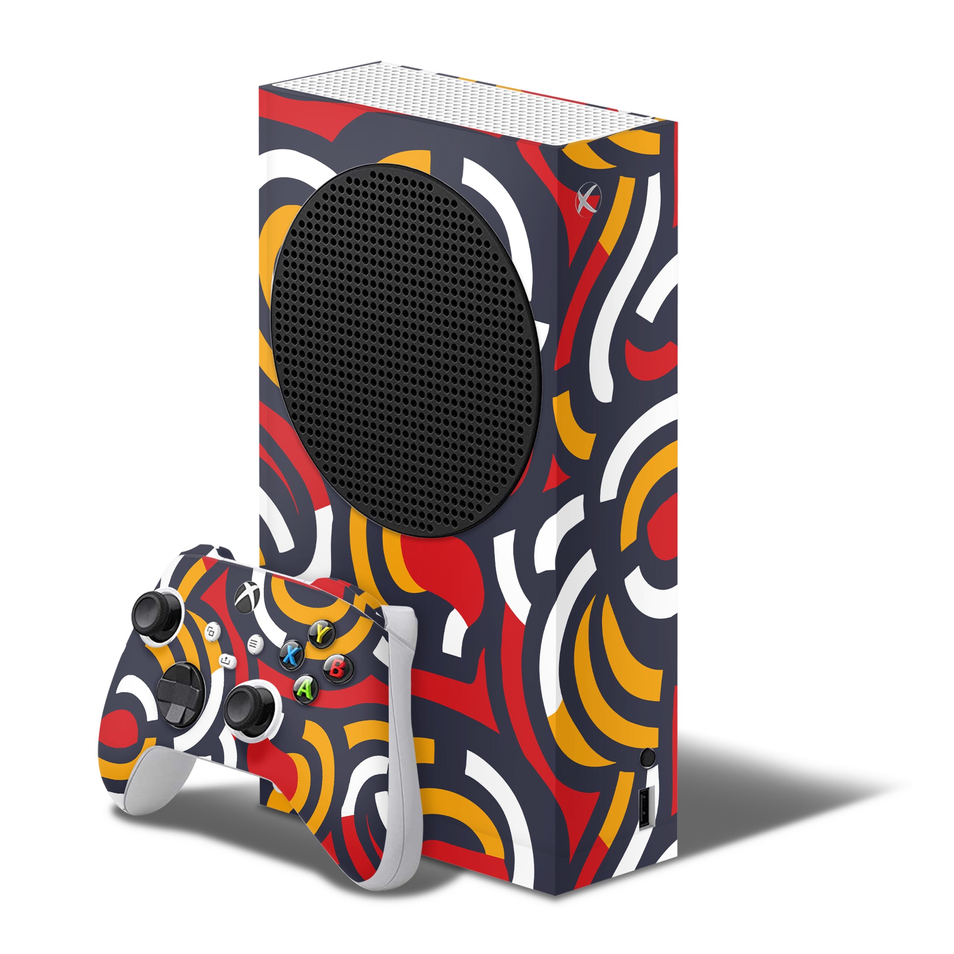 xbox series s skin with an abstract pattern design