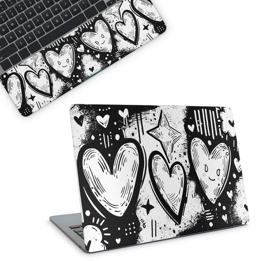Emo Hearts Laptop Skin - laptop skins
