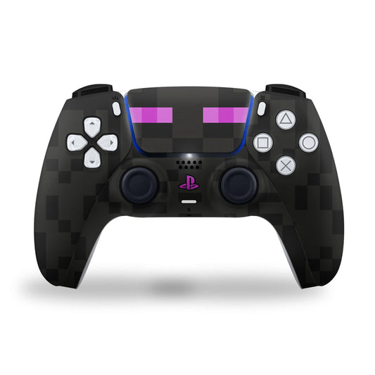 ps5 controllers skin with minecraft enderman design