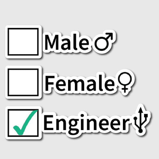 Engineer Gender Sticker - sticker