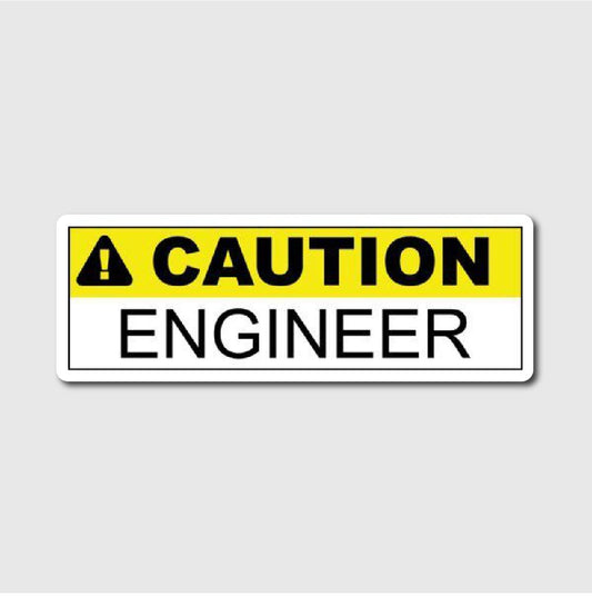 Caution Engineer Sticker