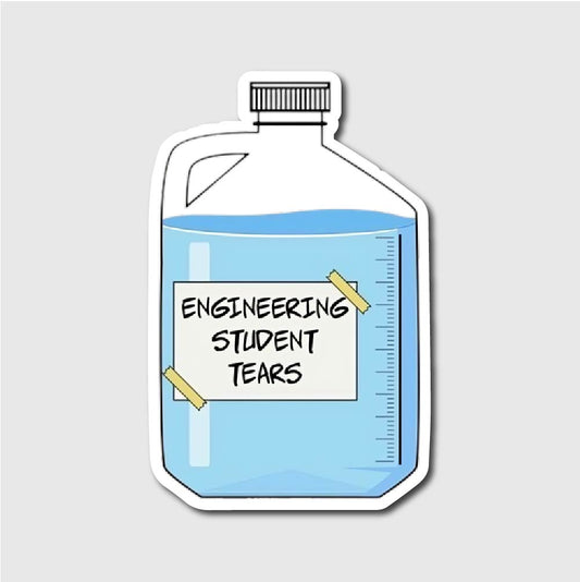 Engineering Tears Sticker - latop top stickers