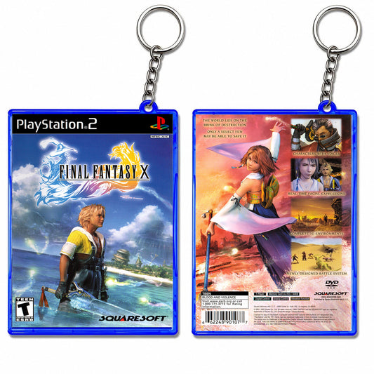 Final Fantasy X keychain mini PS2 game case replica