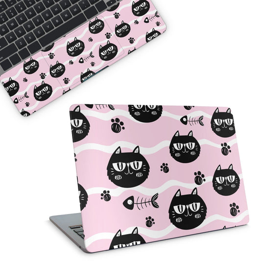 Girly Cat Laptop Skin - laptop skins
