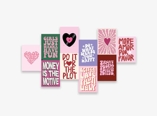 Girly Posters Set 1 (x10 A5) - Poster set