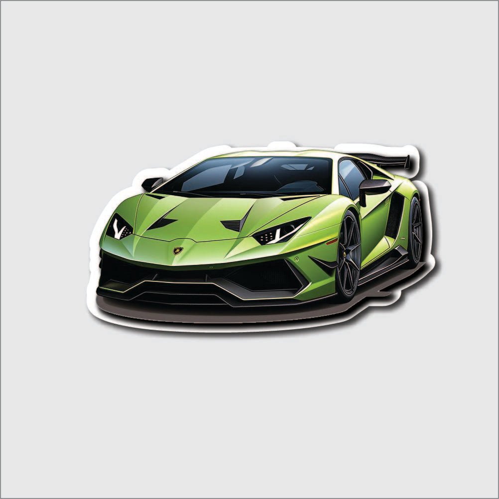 Green Lamborghini Sticker - sticker