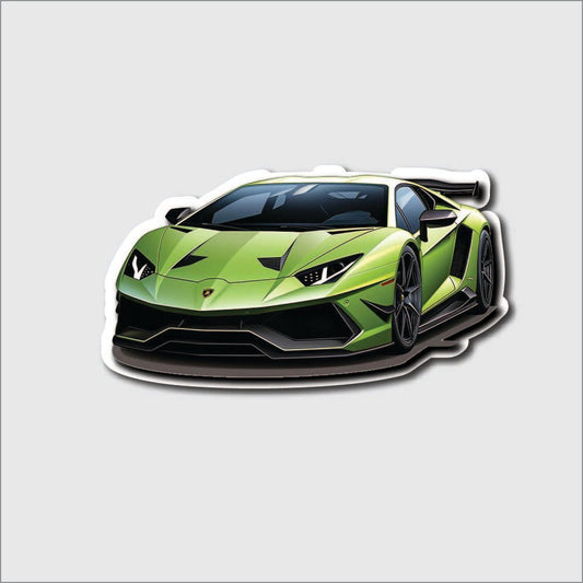 Green Lamborghini Sticker - sticker