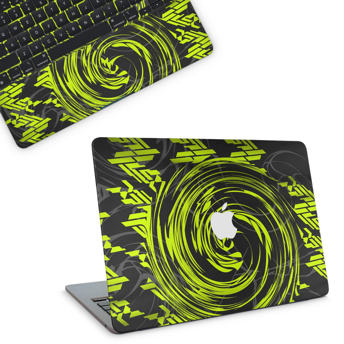Green Swirl Macbook Skin - macbook skins