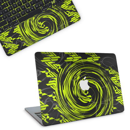 Green Swirl Macbook Skin - macbook skins
