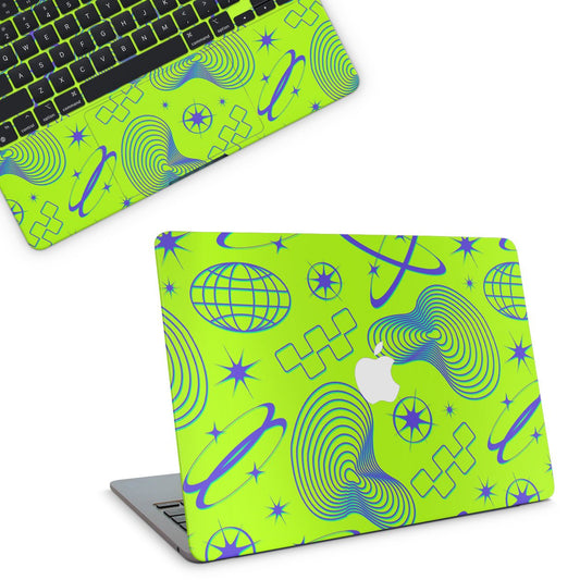 Green y2k Macbook Skin - macbook skins