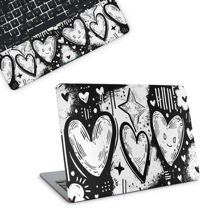 Grunge Hearts Macbook Skin - macbook skins