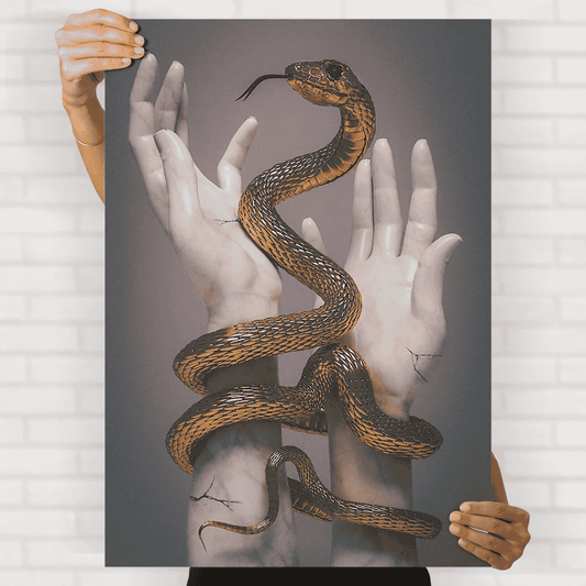Hands Tied With Snakes Poster - Posters