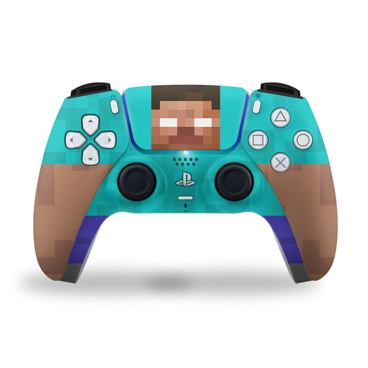 ps5 controller skin with minecraft herobrine design