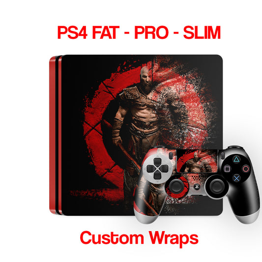 God of war game PS4 skins with 2 controllers