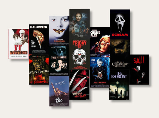 Horror Movies Posters Set (x15 A5) - Poster set
