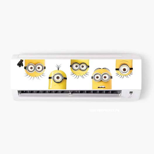 Minions Peeking AC Sticker