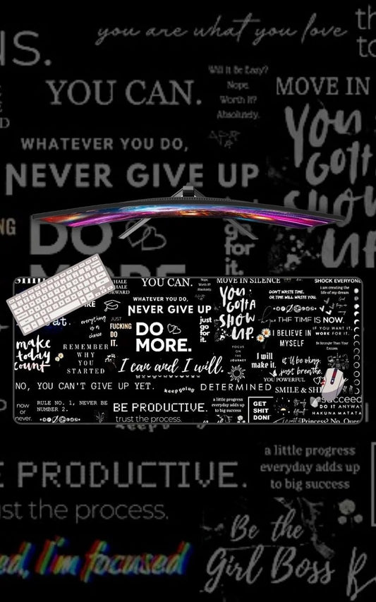 Quotes Motivational | Motivational Mousepads | Custom Mousepads | Large Desk Mat/Mousepads| In Pakistan