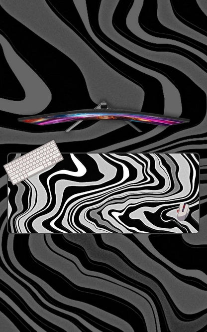 White And Black Topography mousepads