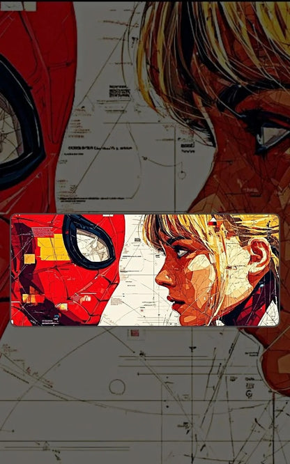 spiderman and gwen stacy desk mat