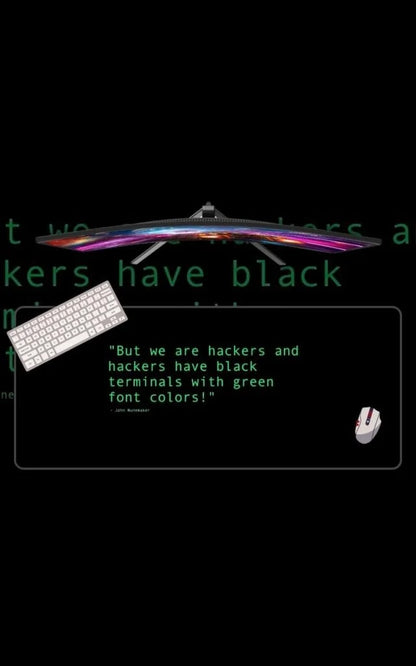 hackers minimalist mousepad