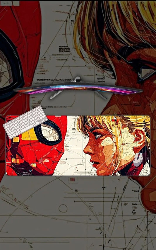 spiderman and gwen stacy mousepad