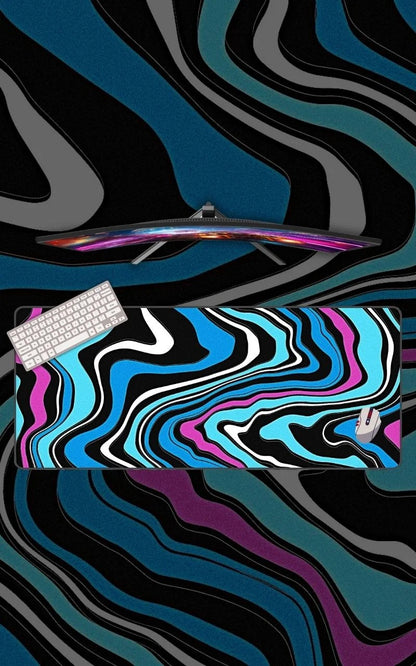 blue abstract art mousepad