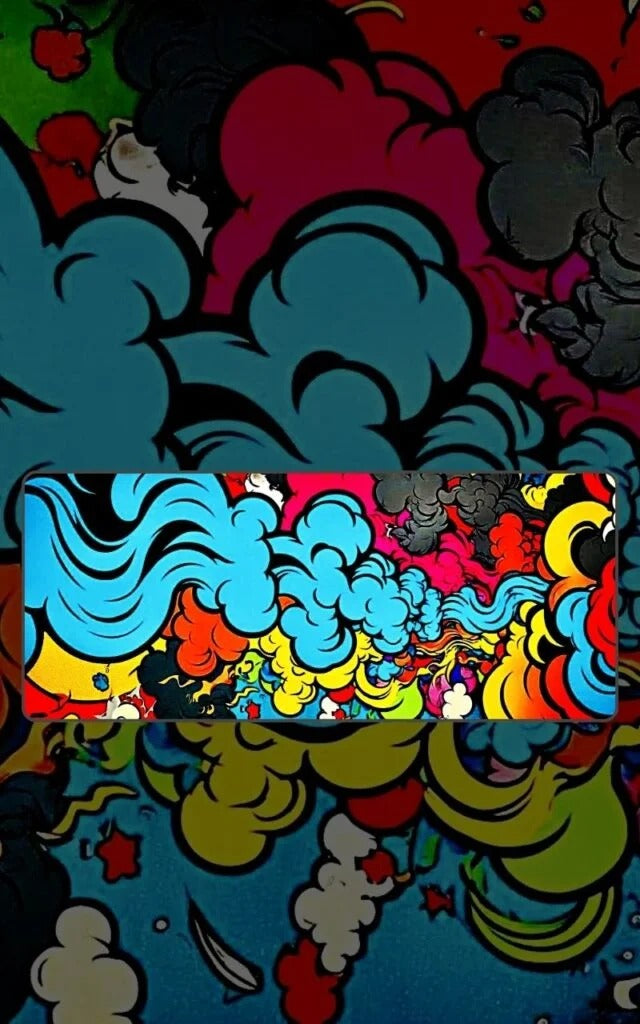 abstract pop art desk mat