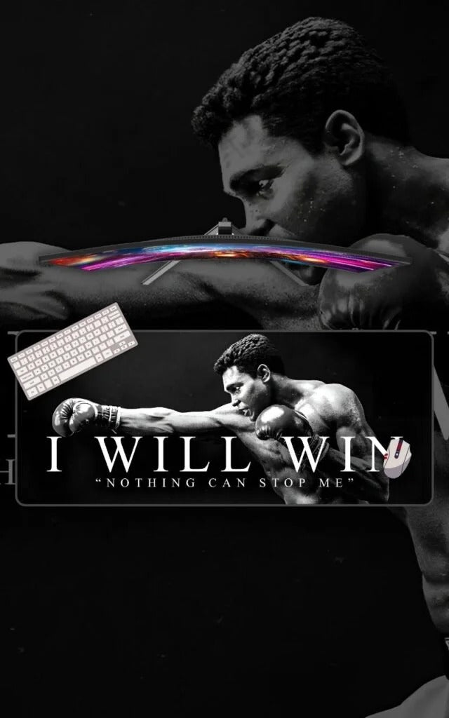 i will win motivational mousepad 
