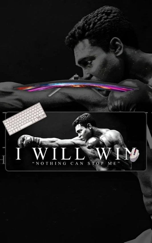 i will win motivational mousepad 