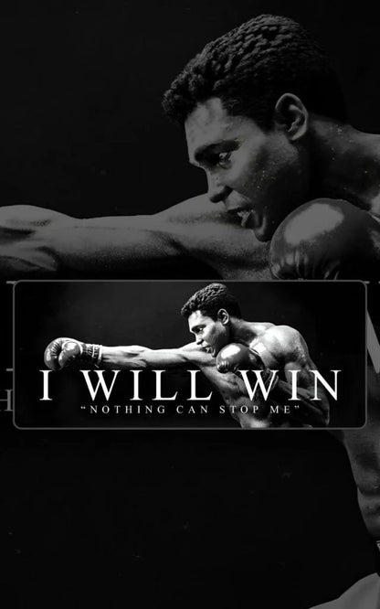 i will win motivational desk mat