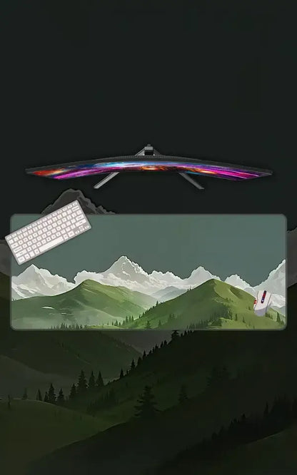Mountain Crest Vector | Art & Painting Mousepads | Custom Mousepads | Large Desk Mat/Mousepads | In Pakistan