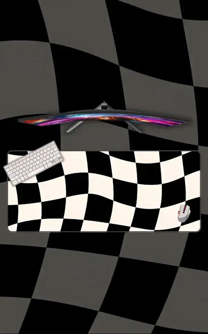 Warped Checkboard Pattern | Abstract Art Mousepads | Custom Mousepads | Large Desk Mat/Mousepads | In Pakistan