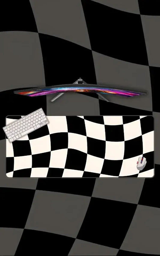 Warped Checkboard Pattern | Abstract Art Mousepads | Custom Mousepads | Large Desk Mat/Mousepads | In Pakistan
