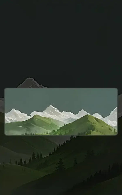 Mountain Crest Vector | Art & Painting Mousepads | Custom Mousepads | Large Desk Mat/Mousepads | In Pakistan