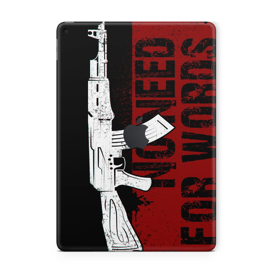 ipad skins - AK47 rifle with red & black color