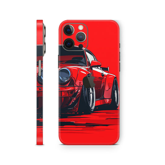 iphone skin with red porsche design