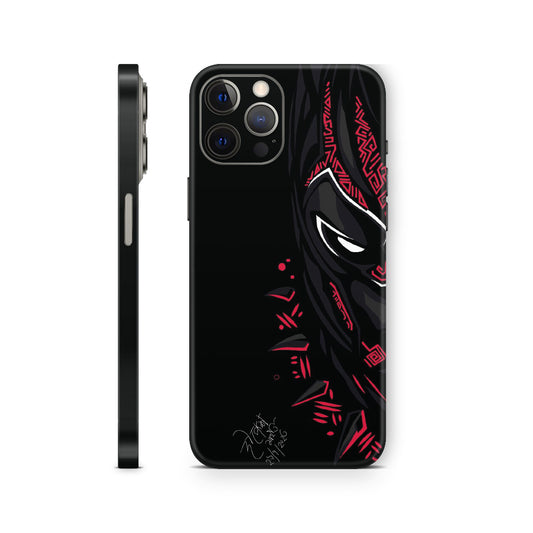 Red Black Panther iPhone Skin