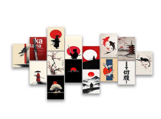 Japanese Art Posters Set (x15 A5) - Poster set