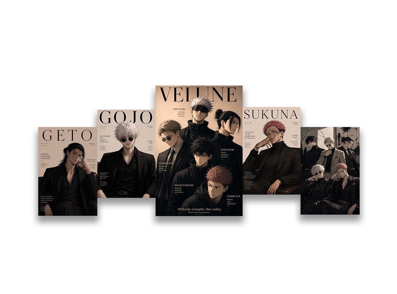 Jujutsu Kaisen Posters Set (x4 A5, x1 A4) - Poster set