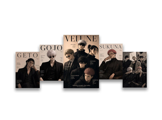 Jujutsu Kaisen Posters Set (x4 A5, x1 A4) - Poster set