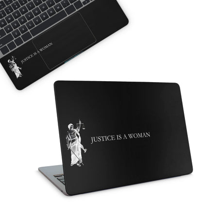 Justice Is A Woman Laptop Skin - laptop skins