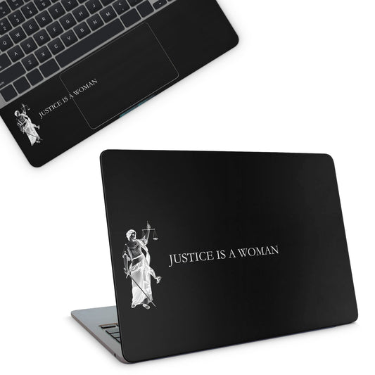 Justice Is A Woman Laptop Skin - laptop skins