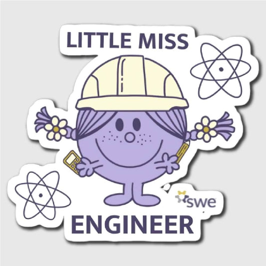 Little Miss Engineer Sticker - latop top stickers